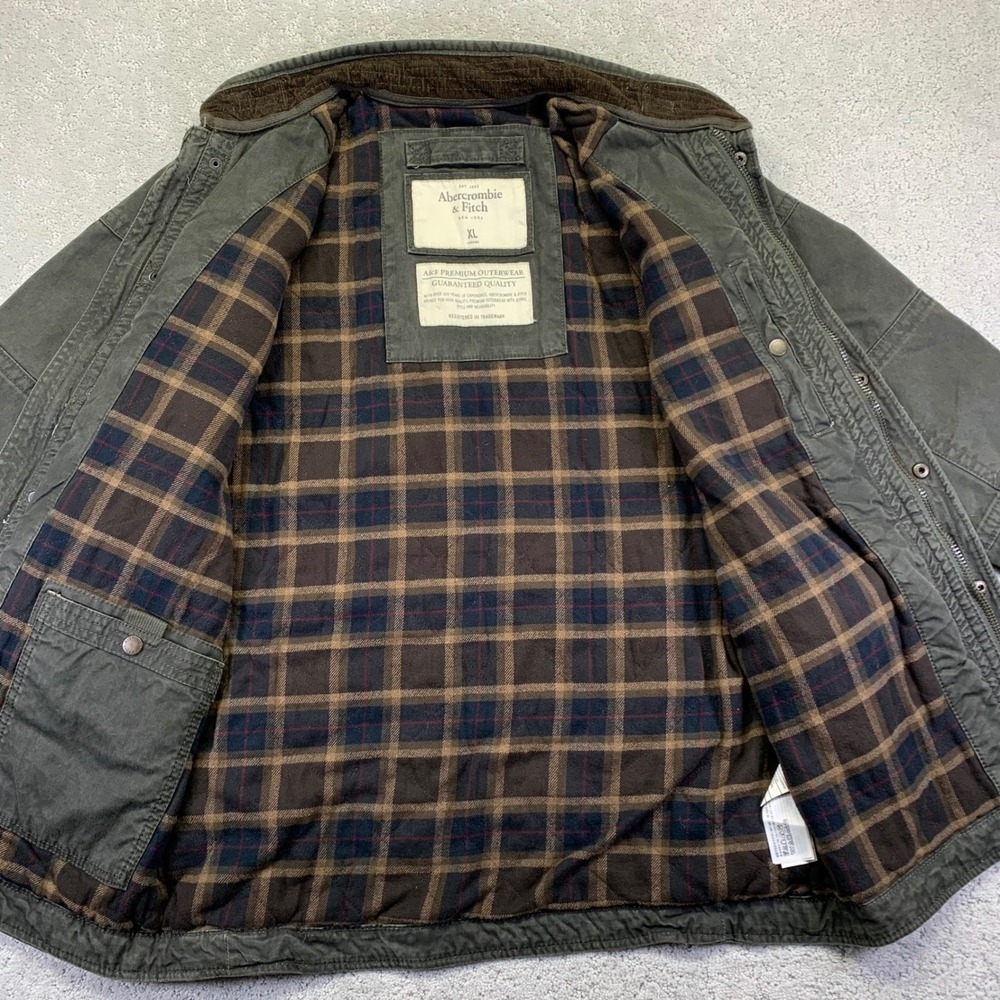 Men's Olive Field Jacket - Classic Utility Coat - Picture 8 of 16